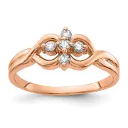 14k Rose Gold VS Real Diamond ring