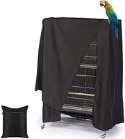 Skyour Bird Parrot Cage Cover Waterproof Sun UV Square Rolling Stand Birds Parrots Cages Covers Good Night Parrot Birdcage Protector Covers (35x25x47in)