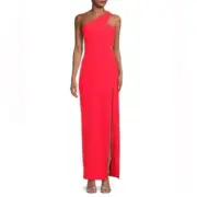 Aidan by Aidan MattoxOne-Shoulder Crepe Cutout Gown