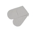 Manhattan Silver Cotton Double Oven Mitt Rans