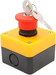 TIOYW 660v Red Sign Emergency Stop Push Button Switch &Key