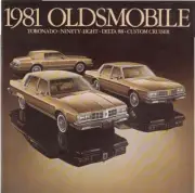 1981 OLDSMOBILE US Full Size Range 28p Brochure TORONADO NINETY EIGHT DELTA 88