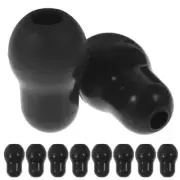 10pcs Silicone Ear Tips Soft Replacement Earpads Black Ear Tips Replacement