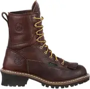 [Georgia Boot] Men's 8" Loggers G7313, Tumbled Chocolate