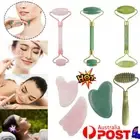 Facial Massage Roller Tool - Natural Pink Rose Quartz Crystal Stone Face Neck GV