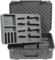 SKB iSeries Waterproof Hard Case for 8 x Wireless Mics, Shure, Sennheiser