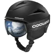 Odoland Snowboard Helmet, Ski Helmet with Ski Goggles for Adults, Durable PC ...