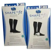 2 Pair Dr Comfort Men’s Dress Socks Sz M Firm Support 20-30mmhg Knee High Navy