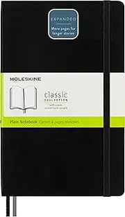 Moleskine - Classic Soft Cover Notebook Expanded - Plain - Large - Black