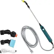 Labymos Stainless Steel Water Hose er Wand Adjustable Electric Power Display Handheld Retractable 23 Inch Watering er Wand with 9.8 Feet Hose and 2 Spare Copper Nozzle Filter Net