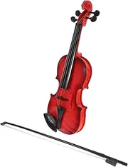 Kisangel Violin Toy Violins Toddler Enlightenment Learning Violin Kids Instruments Violin for Beginners Violin for Kids Ages 5-9 Starter Violins Acoustic Violin Plastic Light Brown