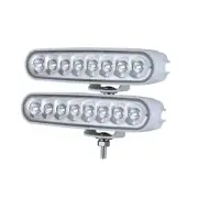 Led Boat Lights, BIGLIONX 6.5 inch Flood LED Light Bar 2 pc 80W 8600LMS Slim ...