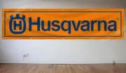 Husqvarna Flag Banner 2x8ft Tools Racing Chainsaw Garage Shop Man Cave New Flag