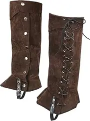 [KUOIN] Medieval Leg Covers Pirate and Renaissance Faux Leather Steampunk Costume for Boots…