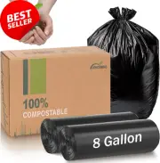 30 Count 30L Compostable Bin Liners, Extra Thick, BPI & OK Compost Certified