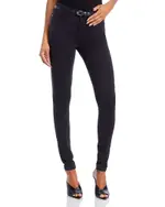 Ag Farrah High-Rise Sateen Skinny Jeans in Black