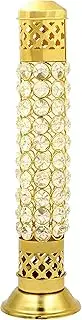 INDACORIFY Home Temple Crystal Agarbatti Incense Stick Stand Holder with Ash Catcher & Dhoop Holder On Top for Home and Office Temple Decorative, DP-017