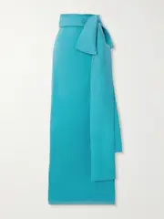 [BERNADETTE] BERNADETTE - Bernard Taffeta Maxi Skirt - Turquoise - FR 36 FR 36 Blue