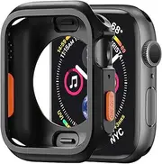 [2024 latest model]BELIYO hard case for Apple Watch Series SE2/SE9/8/7/6/5/4/3/2/1 41/40/38mm,screen protector change to ultra style,TPU material,prevent drop injuries(41/40/38mm,Black)