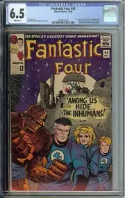 FANTASTIC FOUR #45 CGC 6.5 WHITE PAGES MARVEL 1965 1st Inhumans & Lockjaw