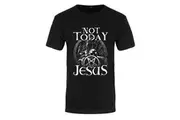 Grindstore Mens Not Today Jesus T-Shirt (Black/White) (S)