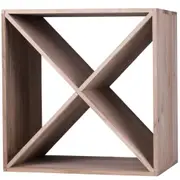 Solid Oak X Module Cube Wine Rack