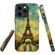 For iPhone 14 Pro Max Tough Protective Cover, Eiffel Tower Painting