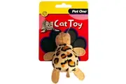 Leopard Tortoise Plush Soft Cat & Kitten Toy by Pet One