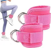 Ankle Straps for Cable Machines Gym Straps Resistance Bands with Double D-Rings and Neoprene Support for Kickbacks, Glute Workouts, Leg Extensions, Curls, and Hip Abductors for Men and Women