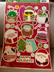 CHRISTMAS 1 SHEET OF 25 CHRISTMAS SQUISH MELLOWS, NEW.