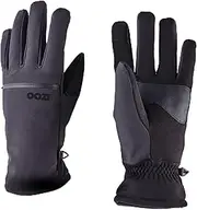 [OOZi] Winter Gloves Men Women Touchscreen Windproof Water Repellent Midweight Warm Gloves with Zipper Pocket for Cold Weather Sports