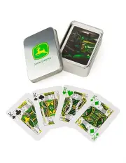 [John Deere] Playing Poker Paper Cards Deck In Collectors Tin in Green