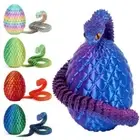 Rotatable 3D Printed Articulated Snake Egg Set Snake Fidget Toys Fish Tank