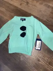 HAPPY FELLA Mint Green Pullover Sweater Sz 7