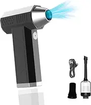 Portable Handheld Vacuum Cleaner with LED Flashlight, Electric Dust Remover with 4 Modes, Fan with Rechargeable Battery USB C for Cleaning Keyboards, Car