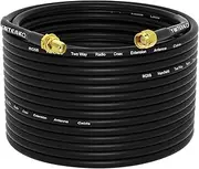 20-Meter(65.6 Ft) Low Loss RG58 RF coaxial Coax Assembly SMA Male to SMA Female and Two-Way Radio Applications