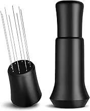 KYONANO Upgraded WDT Tool Coffee with 8 x 0.35 mm Espresso Stirrer, Espresso Accessories, WDT Espresso Distribution Tool, Espresso Needle Distributor, Aluminum Alloy Handle with Stand