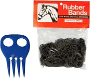 Horse Mane Braiding and Banding Bundle - Black Mane/Tail Rubber Bands, Braid ...