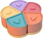Food Platters with Lids Food Tray Divided Serving Tray with Lid, Snack Serving Tray, Appetizer Serving Tray, for Snack, Nut, Fruit, Veggie, Home, Party Use