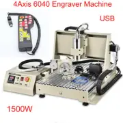 USB 4 AXIS 1500W 6040 CNC ROUTER ENGRAVING MILLING/DRILLING MACHINE WITH REMOTE