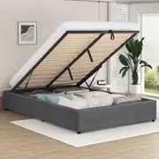 ALFORDSON Bed Frame Queen Double King Single Gas Lift Storage Foundation Grey