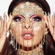 Props Rhinestone Veil Mask Women Face Chain Full Face Mask Masquerade Mask