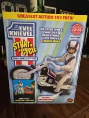 NIB Evel Knievel Stunt Cycle Trail Bike Edition California Creations Launcher