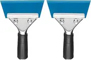 HARFINGTON 2pcs Squeegee 5 Inch Length Auto Water Blade Shower Squeegee with Non-Slip Handle for Car Windshield Window Cleaner Glass Door, Blue
