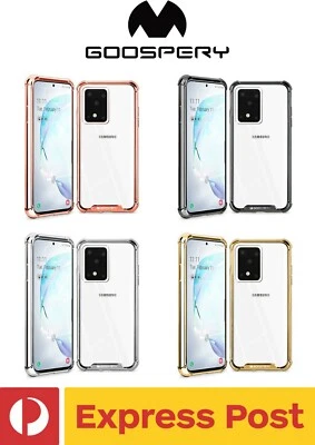 Samsung Galaxy S20+ PLUS ShockProof Clear Metallic Case WONDER PROTECT Goospery
