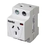 Eureka Double Pole Din Rail 10A Single Powerpoint Autoswitch IP32 | EUR-DPDGPO10