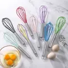 Stainless Steel Balloon Wire Silicone Whisk Manual Egg Beater Mixer Whisk Mi _yi