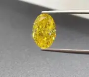 1 Ct Shape Oval Cut Yellow Colour Natural Diamond D Grade VVS1 + 1 Free Gift
