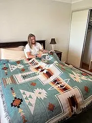 Peel Forest South West Tribal Aztec Blanket Rugs Boho Throws Adventure Picnic Beach (62"X83")