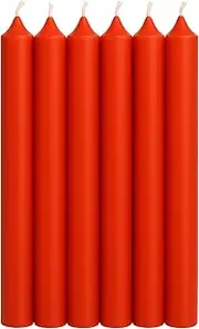 [Apexor] 6-Piece Red Scented Candles - 6 Inch Long Dripless Candles for Weddings, Parties, Birthdays – Each Candle Burn Time 4 Hours